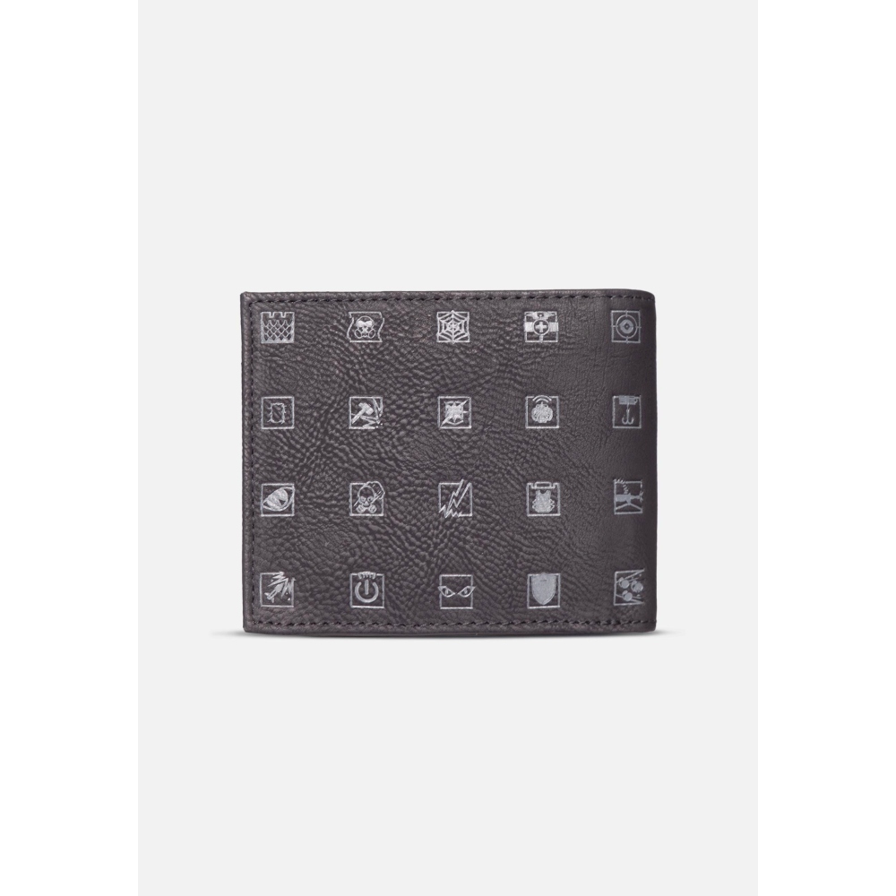 6 Siege - Operator Icons Bifold portefeuille - Noir